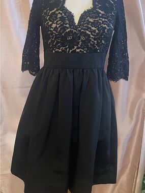 Eliza J Black Lace Bodice Formal Dress